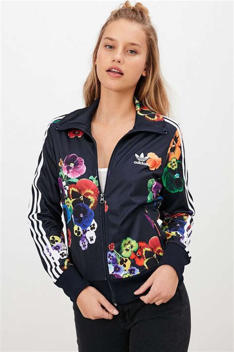 adidas jacket met bloemen en shots ser|Floral Jackets .